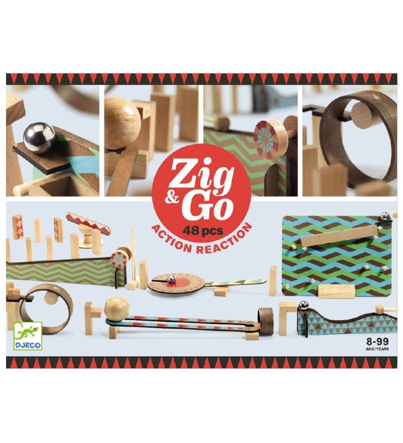 Djeco Kugelbahn - 48 Teile - Zig & Go - Holz - Djeco - One Size - Kugelbahn Djeco Kugelbahn - 48 Teile - Zig & Go - Holz - Djeco - One Size - Kugelbahn von Djeco
