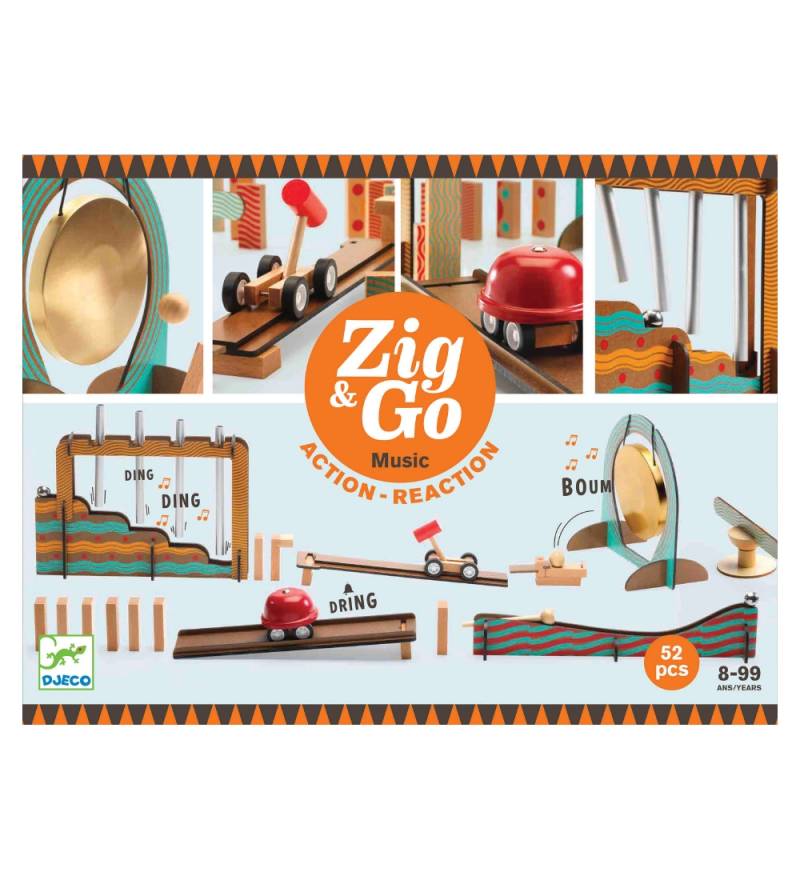 Djeco Kugelbahn - Holz - Zig & Go - 52 Teile - Music - Djeco - One Size - Kugelbahn Djeco Kugelbahn - Holz - Zig & Go - 52 Teile - Music - Djeco - One Size - Kugelbahn von Djeco