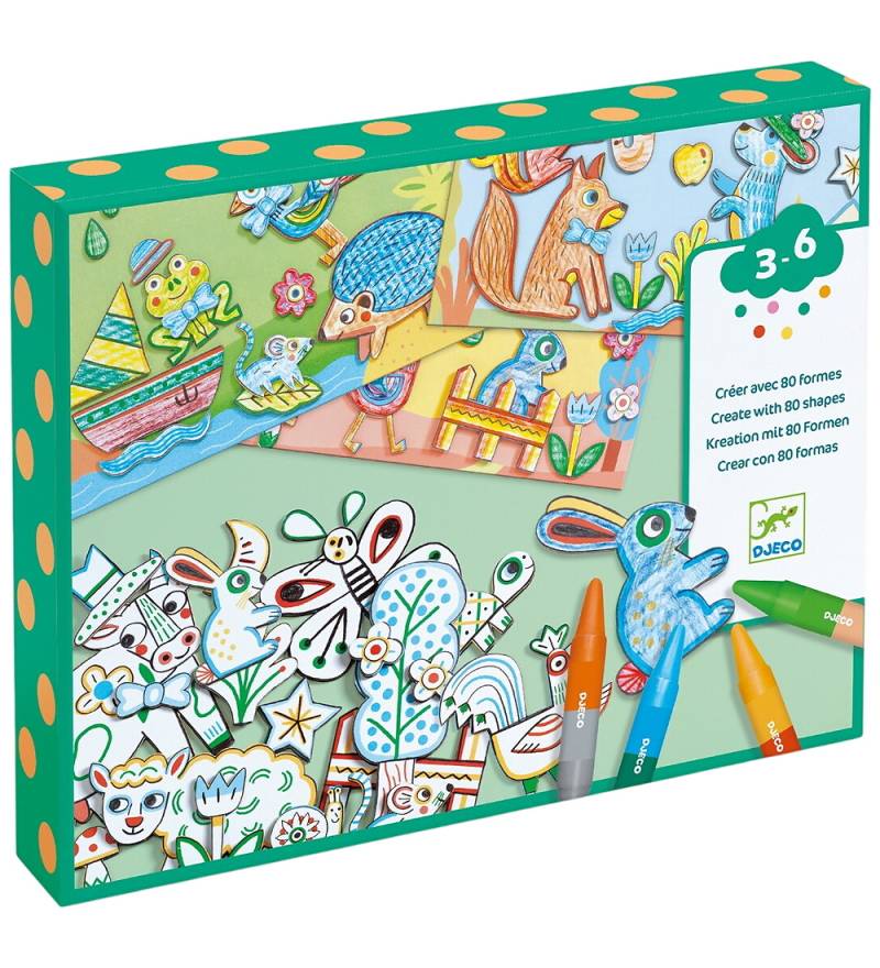 Djeco Malset - Erstellen mit 80 Shapes - Djeco - One Size - Kreatives Spielset Djeco Malset - Erstellen mit 80 Shapes - Djeco - One Size - Kreatives Spielset von Djeco
