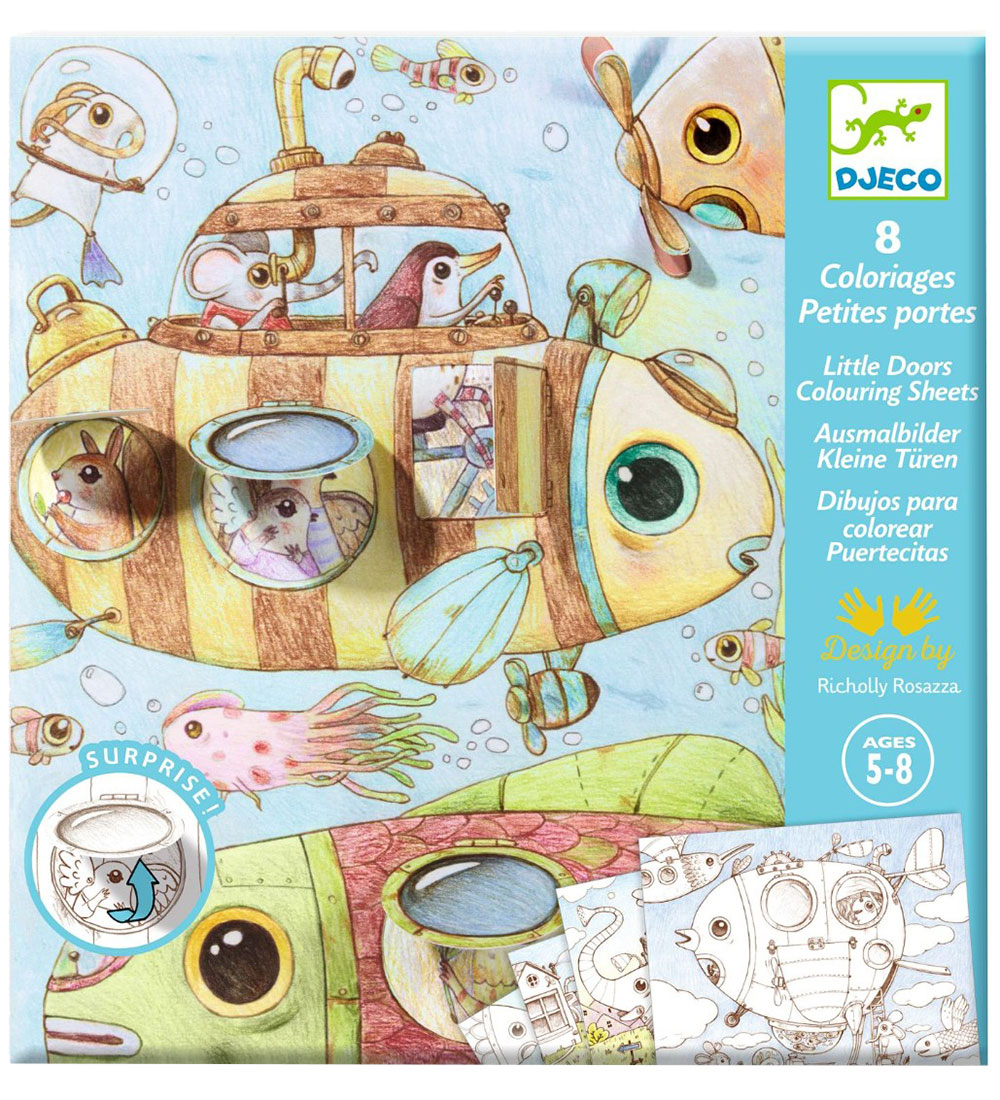 Djeco Malvorlage m. Kleine Türen - Malos Reise - Djeco - One Size - Malbücher Djeco Malvorlage m. Kleine Türen - Malos Reise - Djeco - One Size - Malbücher von Djeco