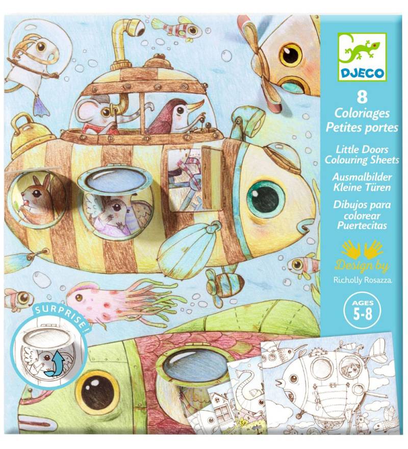 Djeco Malvorlage m. Kleine Türen - Malos Reise - Djeco - One Size - Malbücher Djeco Malvorlage m. Kleine Türen - Malos Reise - Djeco - One Size - Malbücher von Djeco