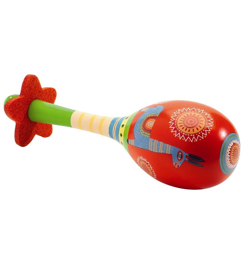 Djeco Maraca - 17 cm - Rot - Djeco - One Size - Musikinstrumente Djeco Maraca - 17 cm - Rot - Djeco - One Size - Musikinstrumente von Djeco