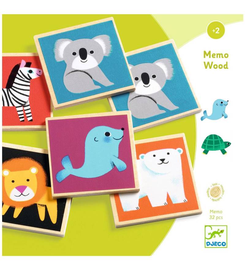 Djeco Memory-Spiel - Memo Wood - Djeco - One Size - Memory-Spiele Djeco Memory-Spiel - Memo Wood - Djeco - One Size - Memory-Spiele von Djeco