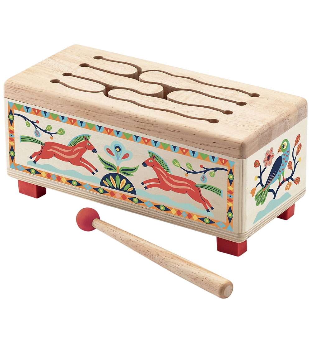 Djeco Musikinstrument - Holztrommel - Djeco - One Size - Musikinstrumente Djeco Musikinstrument - Holztrommel - Djeco - One Size - Musikinstrumente von Djeco