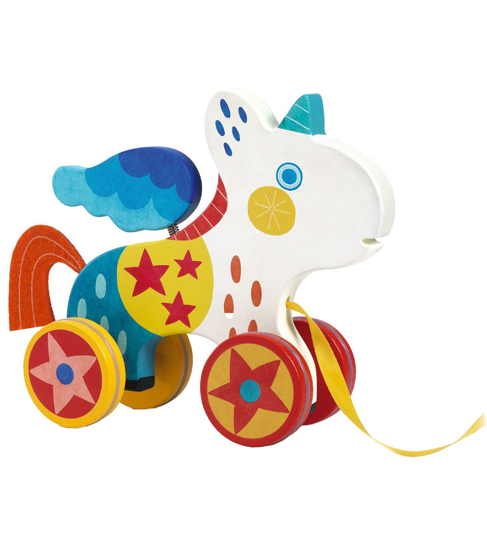 Djeco Nachziehspielzeug - Vadim - Einhorn - Djeco - One Size - Nachziehspielzeug Djeco Nachziehspielzeug - Vadim - Einhorn - Djeco - One Size - Nachziehspielzeug von Djeco