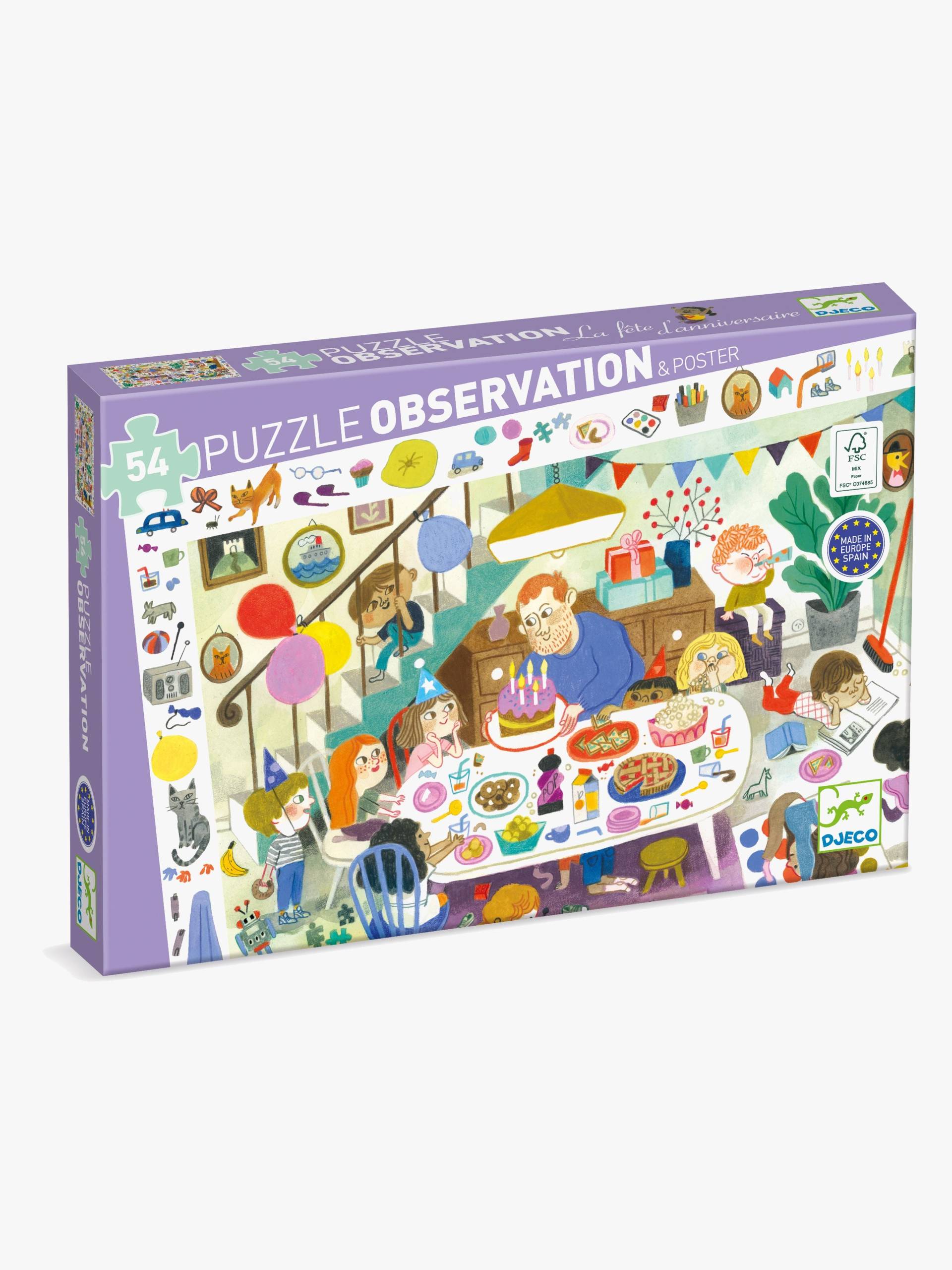 Djeco Observation Puzzle Geburtstagsfeier 54 Teile Djeco Observation Puzzle Geburtstagsfeier 54 Teile von Djeco