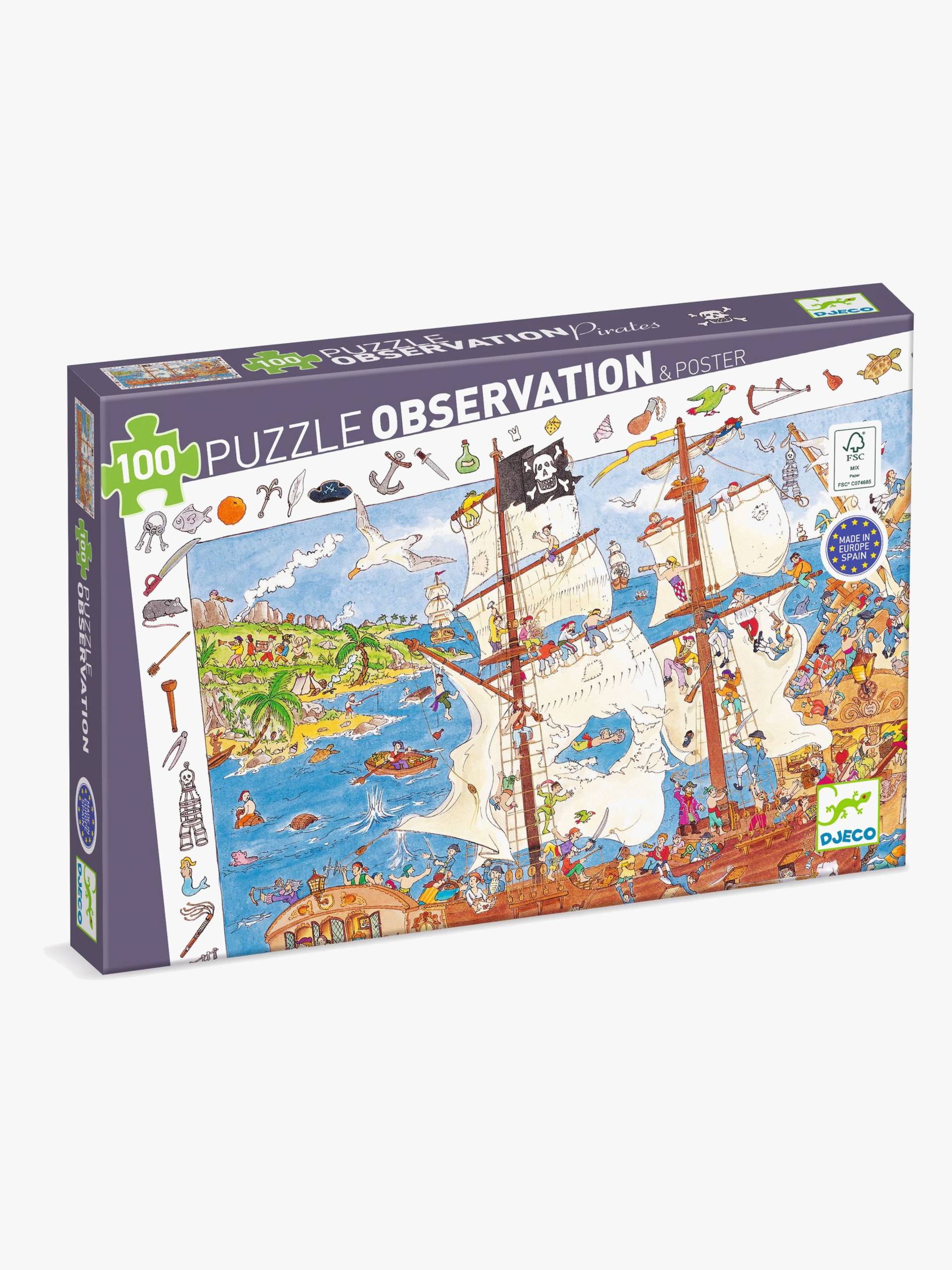 Djeco Observation Puzzle Pirat 100 Teile von Djeco