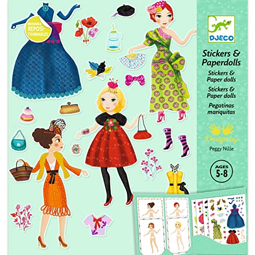 Djeco - Paper Dolls und Sticker Massive Fashion Papierpuppen von Djeco