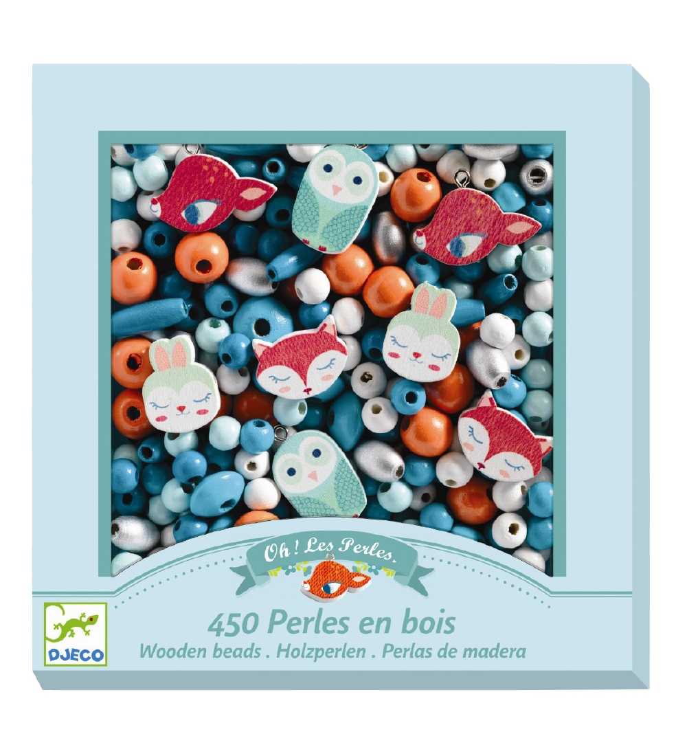 Djeco Perlen - 450 st. - Kleine Tier - Djeco - One Size - Perlen von Djeco