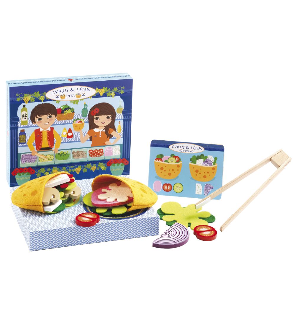 Djeco Pita Menü - Cyrus & Lena - Make Pitas With a Menu - Djeco - One Size - Spiellebensmittel Djeco Pita Menü - Cyrus & Lena - Make Pitas With a Menu - Djeco - One Size - Spiellebensmittel von Djeco