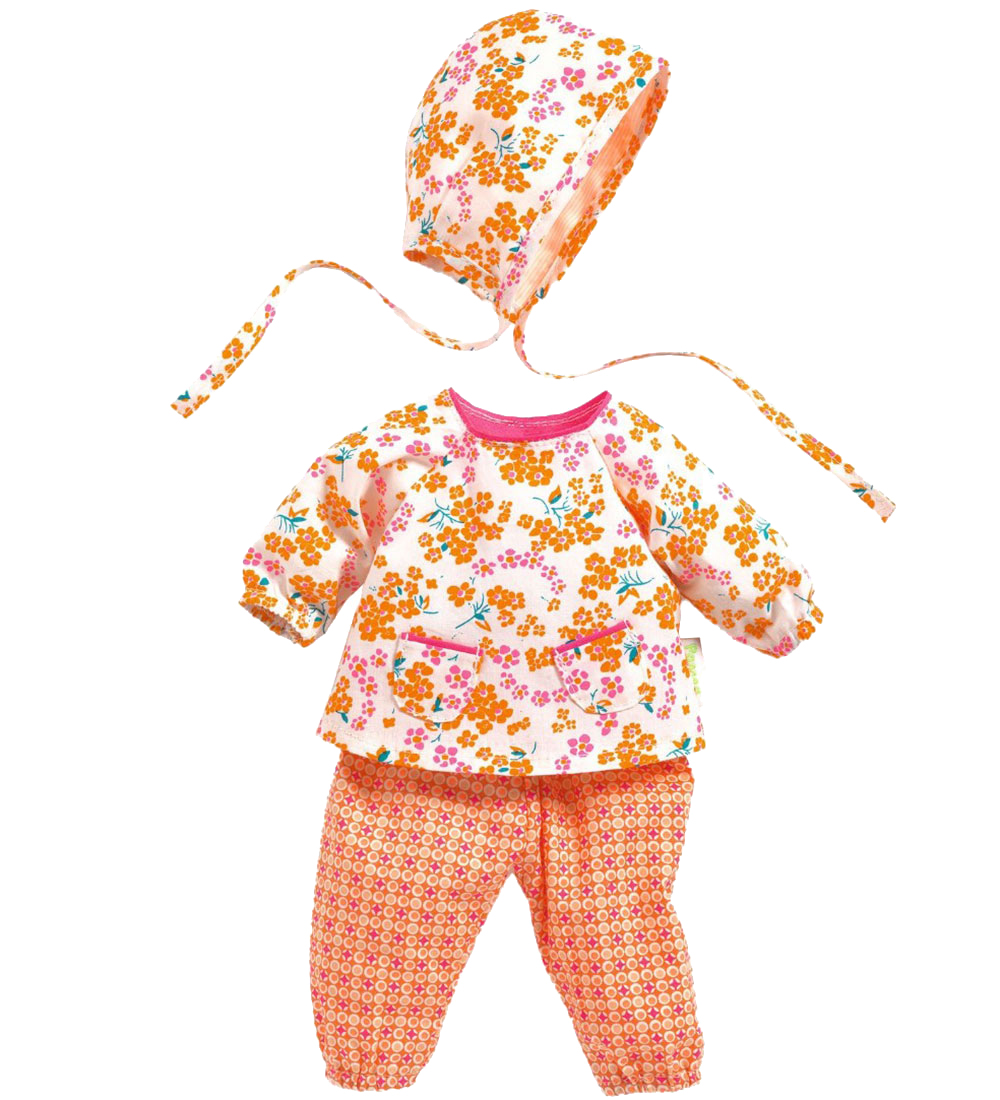 Djeco Puppenkleidung - Hanako - Weiß/Pink/Orange - Djeco - One Size - Puppenkleidung Djeco Puppenkleidung - Hanako - Weiß/Pink/Orange - Djeco - One Size - Puppenkleidung von Djeco