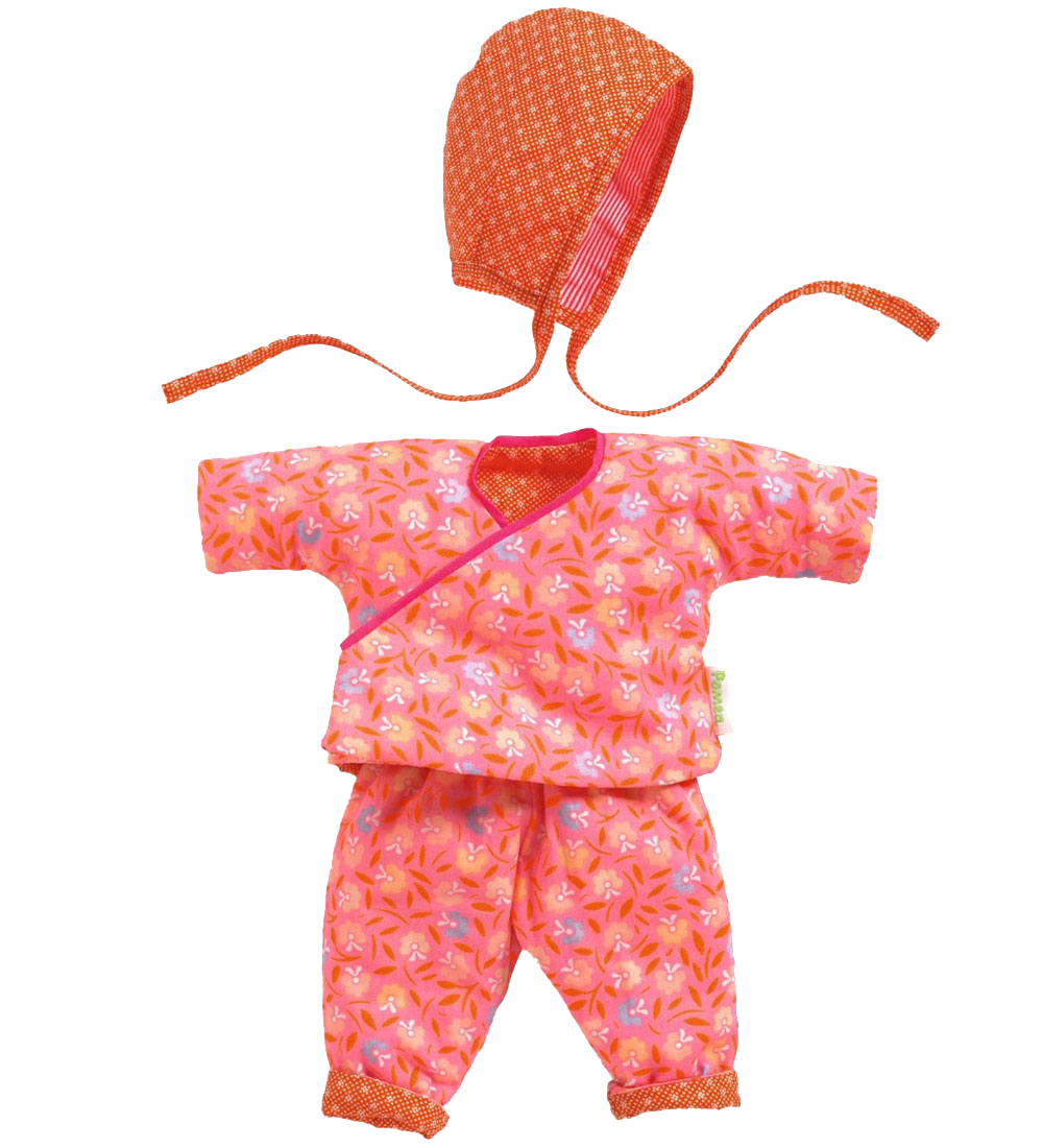 Djeco Puppenkleidung - Petunie - Rosa/Orange - Djeco - One Size - Puppenkleidung von Djeco