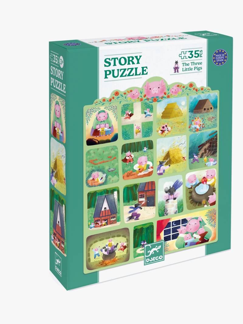 Djeco Puzzle-Set Die drei kleinen Schweinchen 35 Teile von Djeco