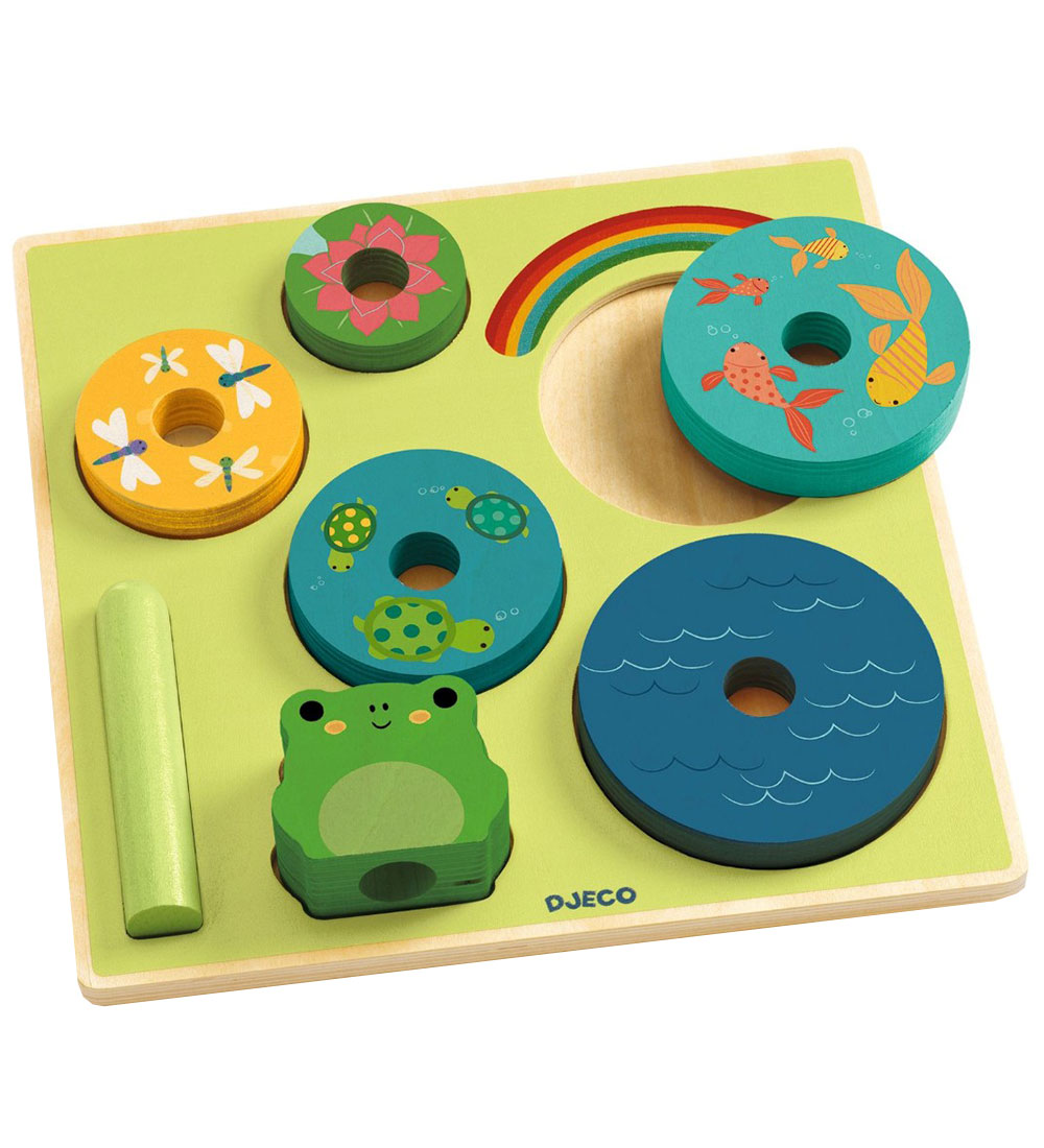 Djeco Puzzlespiel/Stapelspielzeug - 8 Teile - Holz - Rainbow - Djeco - One Size - Puzzlespiele von Djeco