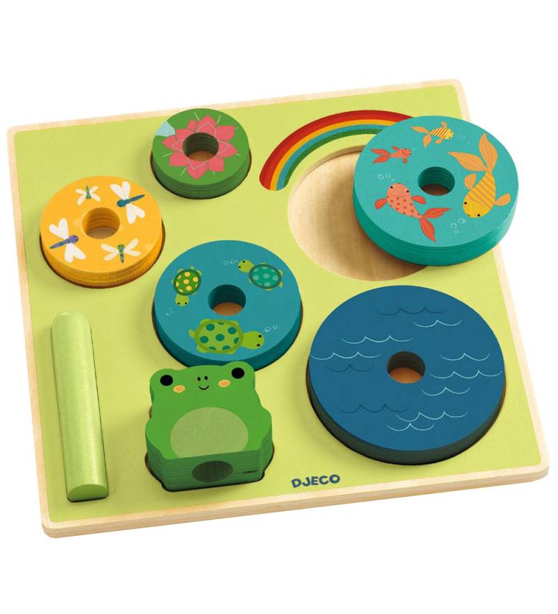 Djeco Puzzlespiel/Stapelspielzeug - 8 Teile - Holz - Rainbow - Djeco - One Size - Puzzlespiele Djeco Puzzlespiel/Stapelspielzeug - 8 Teile - Holz - Rainbow - Djeco - One Size - Puzzlespiele von Djeco