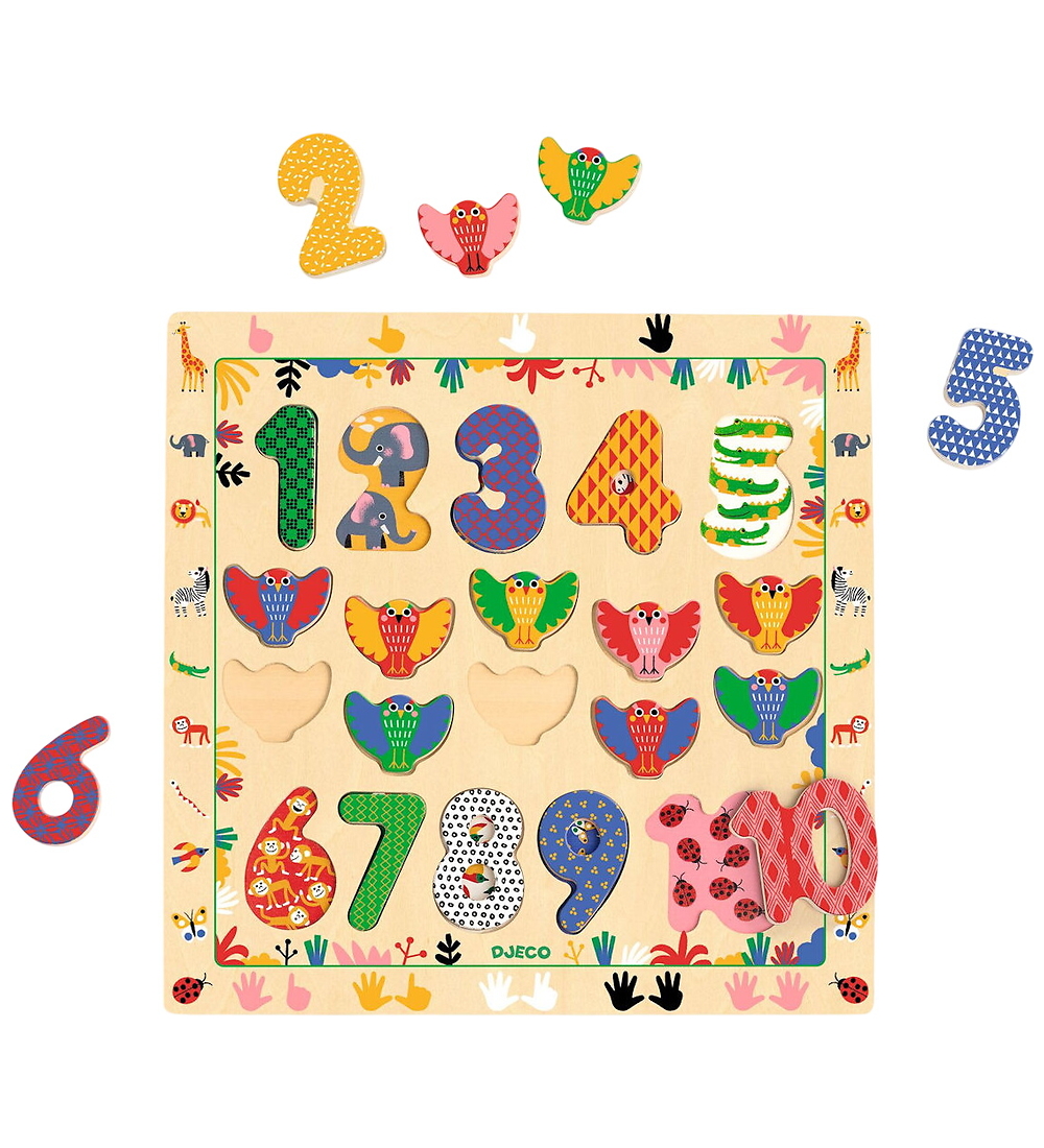 Djeco Puzzlespiel - 1-10 - 20 Teile - Djeco - One Size - Puzzlespiele von Djeco