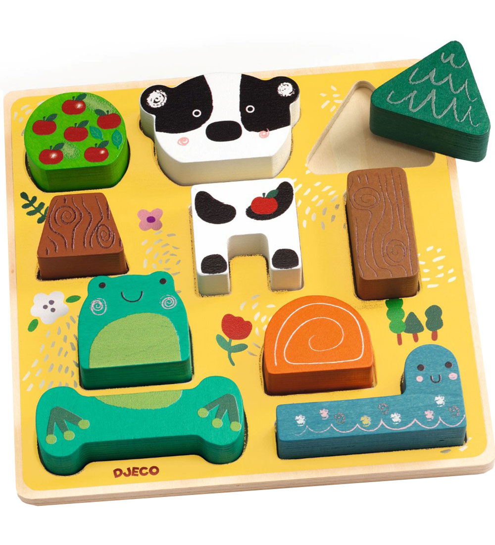 Djeco Puzzlespiel - 10 Teile - Holz Happy - Djeco - One Size - Puzzlespiele Djeco Puzzlespiel - 10 Teile - Holz Happy - Djeco - One Size - Puzzlespiele von Djeco