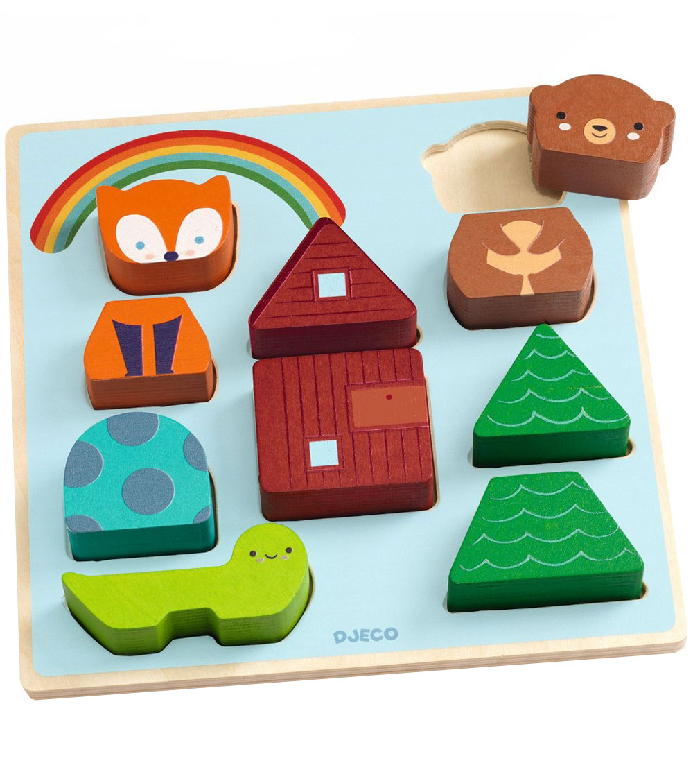 Djeco Puzzlespiel - 10 Teile - Holz - Rainbow - Djeco - One Size - Puzzlespiele Djeco Puzzlespiel - 10 Teile - Holz - Rainbow - Djeco - One Size - Puzzlespiele von Djeco