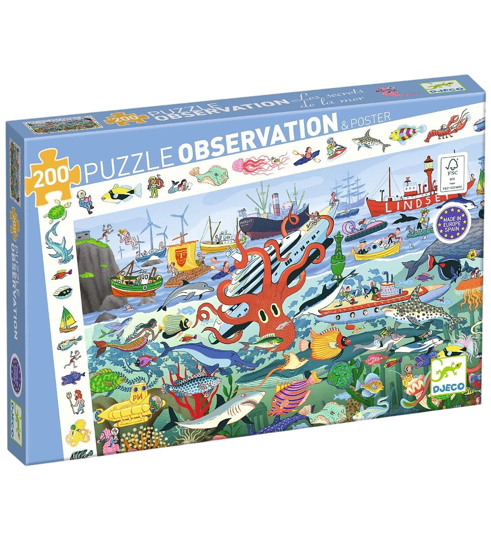 Djeco Puzzlespiel - 200 Teile - Beobachtungsrätsel - Das Meer - Djeco - One Size - Puzzlespiele Djeco Puzzlespiel - 200 Teile - Beobachtungsrätsel - Das Meer - Djeco - One Size - Puzzlespiele von Djeco