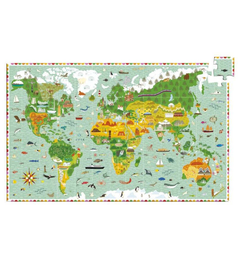 Djeco Puzzlespiel - 200 Teile - Rund um die Welt - Djeco - One Size - Puzzlespiele Djeco Puzzlespiel - 200 Teile - Rund um die Welt - Djeco - One Size - Puzzlespiele von Djeco