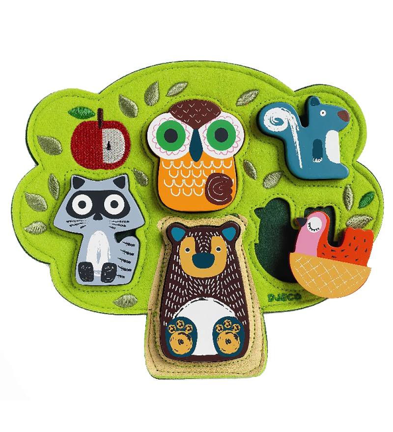 Djeco Puzzlespiel - 5 Teile - Filz/Holz - Oski - Djeco - One Size - Puzzlespiele Djeco Puzzlespiel - 5 Teile - Filz/Holz - Oski - Djeco - One Size - Puzzlespiele von Djeco