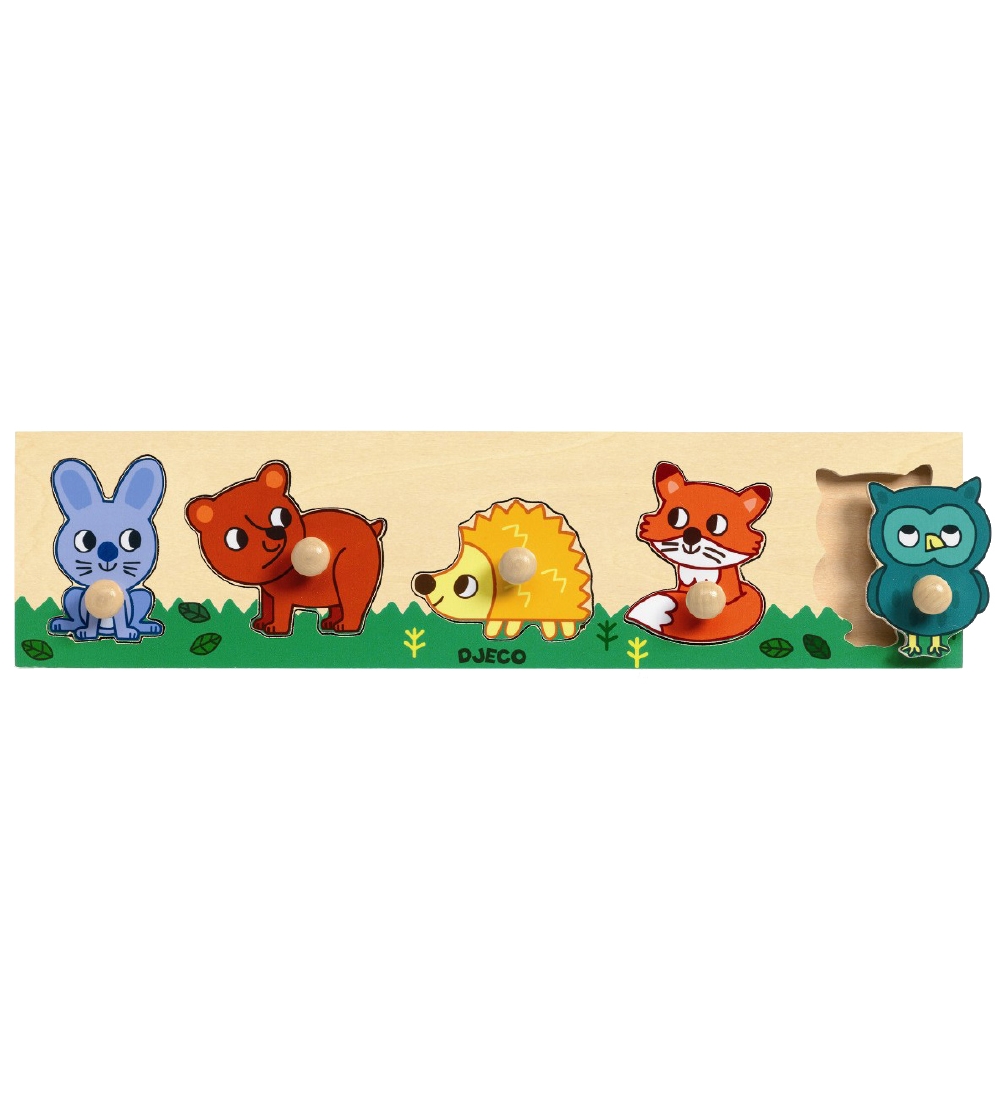 Djeco Puzzlespiel - 5 Teile - Holz - Waldtier - Djeco - One Size - Puzzlespiele von Djeco