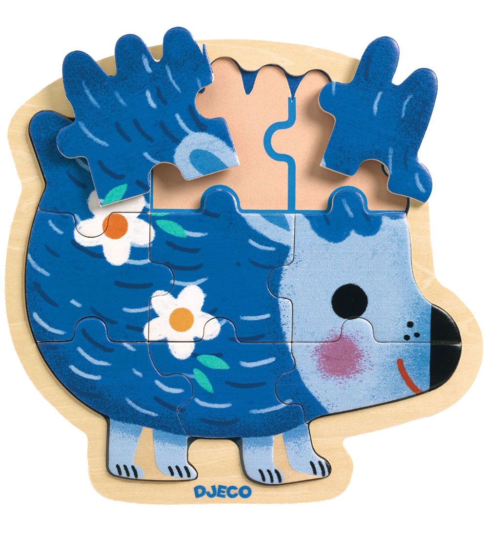 Djeco Puzzlespiel - 9 Teile - Holz - Igel - Djeco - One Size - Puzzlespiele von Djeco