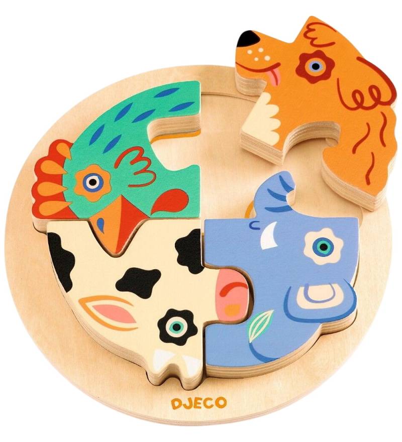 Djeco Puzzlespiel - Holz - 4 Teile - Rondo Dog - Djeco - One Size - Puzzlespiele Djeco Puzzlespiel - Holz - 4 Teile - Rondo Dog - Djeco - One Size - Puzzlespiele von Djeco