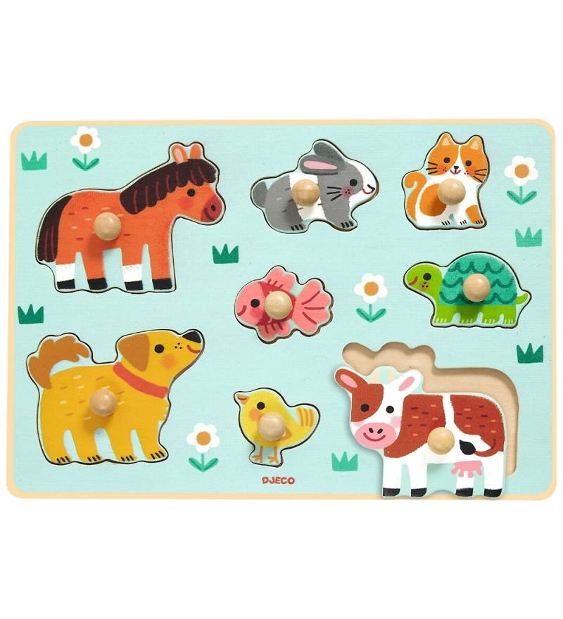 Djeco Puzzlespiel - Holz - Dog'n'Co - 8 Teile - Djeco - One Size - Puzzlespiele Djeco Puzzlespiel - Holz - Dog'n'Co - 8 Teile - Djeco - One Size - Puzzlespiele von Djeco