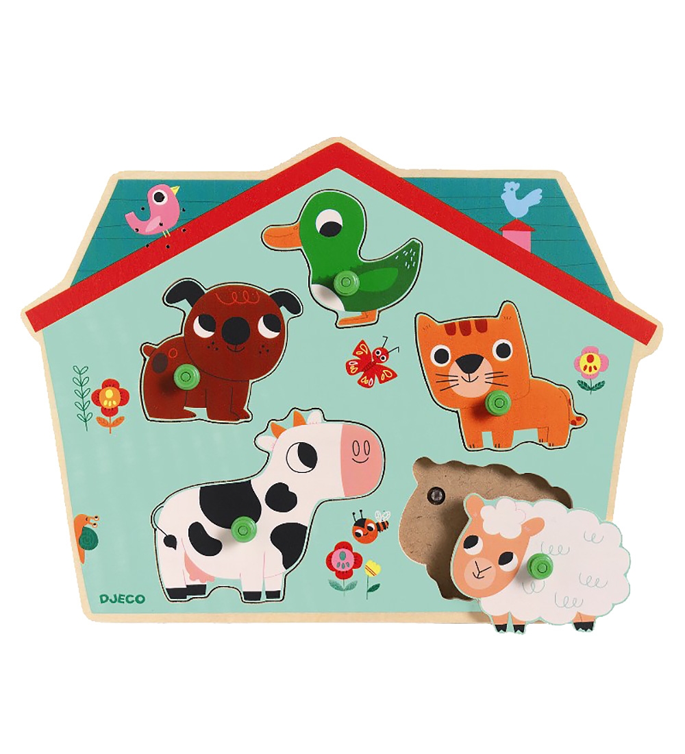 Djeco Puzzlespiel m. Sound - 5 Teile - Holz - Ouaf Woof - Djeco - One Size - Puzzlespiele Djeco Puzzlespiel m. Sound - 5 Teile - Holz - Ouaf Woof - Djeco - One Size - Puzzlespiele von Djeco