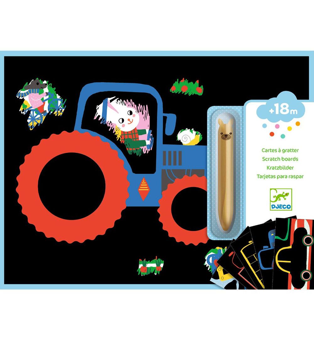Djeco Rubbelkarten - Fahrzeuge - Djeco - One Size - Malbücher Djeco Rubbelkarten - Fahrzeuge - Djeco - One Size - Malbücher von Djeco