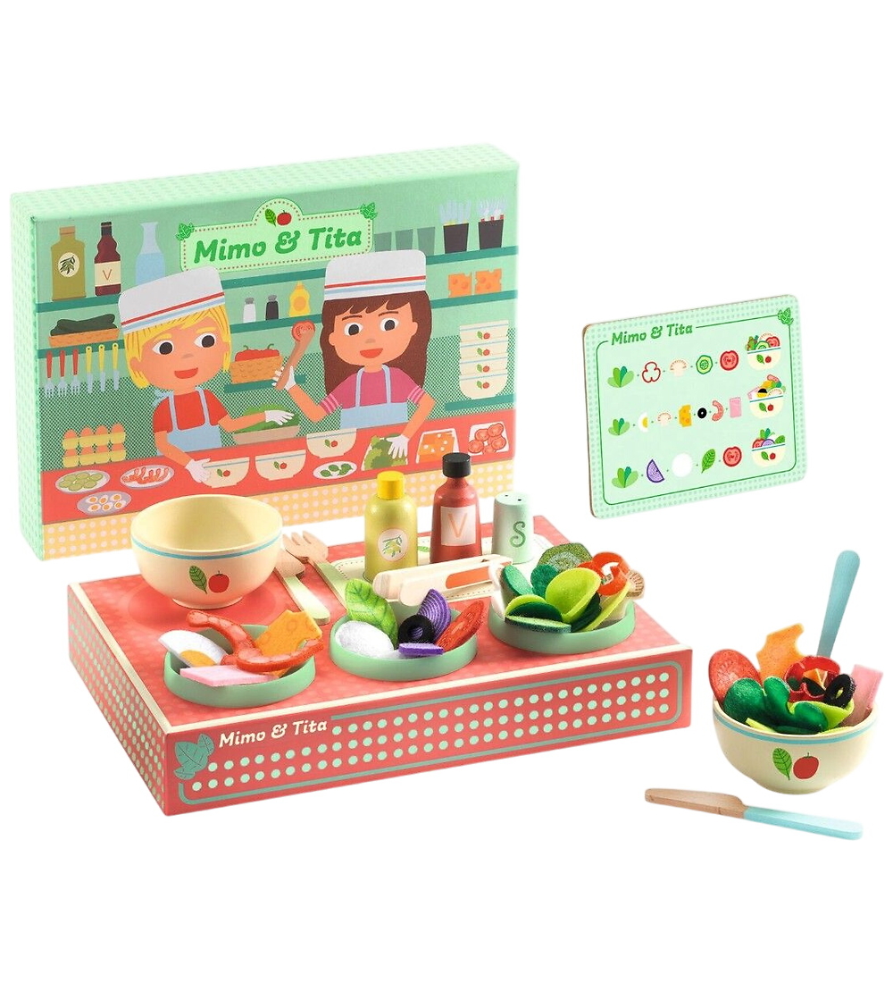 Djeco Spiellebensmittel - Mimo & Nina - 38 Teile - Salatbar - Djeco - One Size - Spiellebensmittel Djeco Spiellebensmittel - Mimo & Nina - 38 Teile - Salatbar - Djeco - One Size - Spiellebensmittel von Djeco