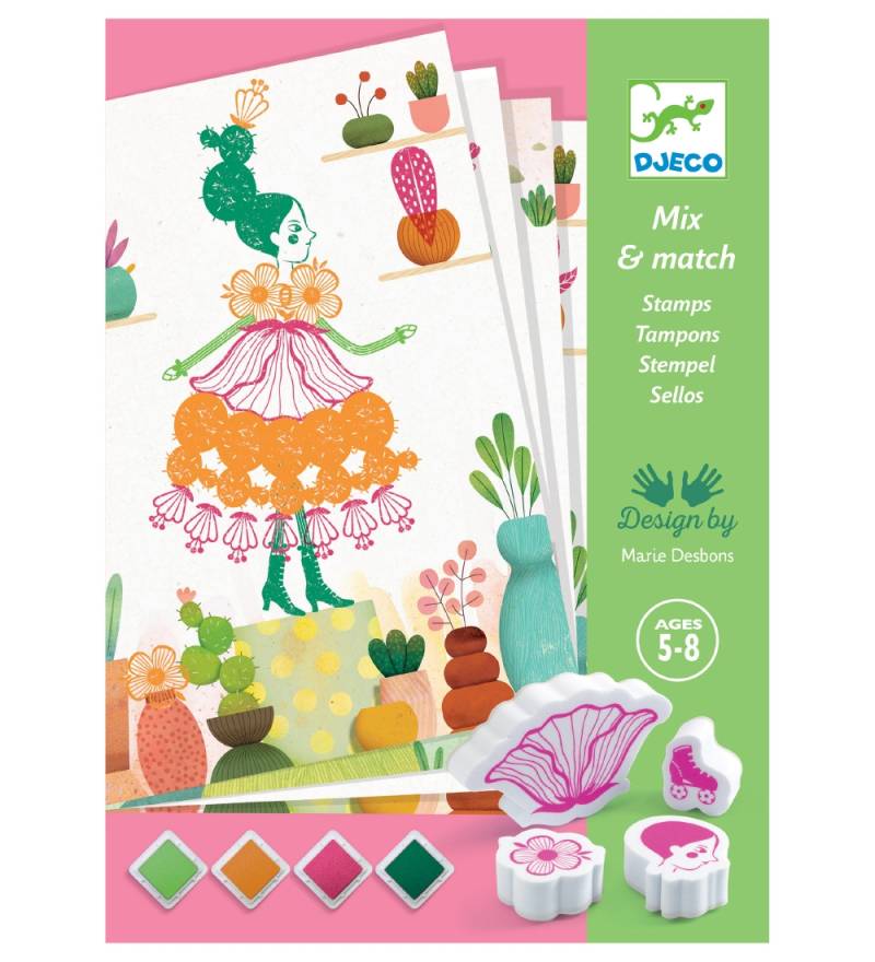 Djeco Stempelset - Mix & Match - Blumenmädchen - Djeco - One Size - Kreatives Spielset Djeco Stempelset - Mix & Match - Blumenmädchen - Djeco - One Size - Kreatives Spielset von Djeco