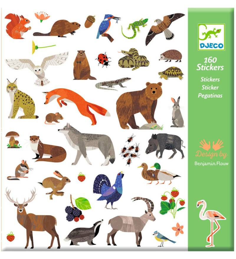 Djeco Stickers - 160 st. - Fauna - Djeco - One Size - Sticker Djeco Stickers - 160 st. - Fauna - Djeco - One Size - Sticker von Djeco