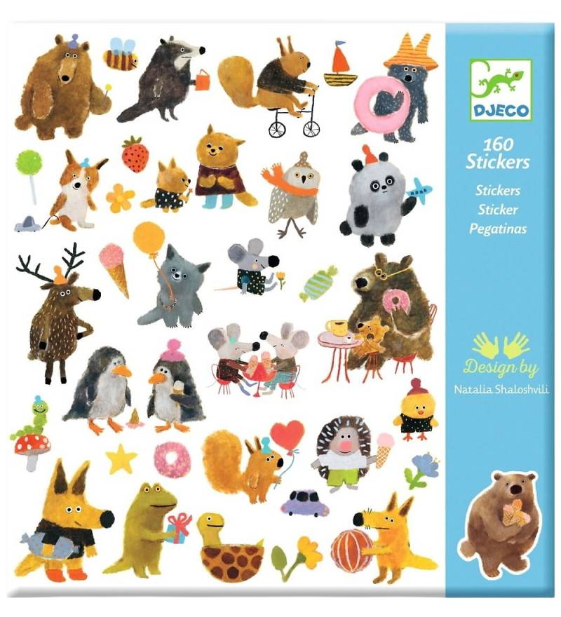 Djeco Stickers - 160 st. - Flauschige Freunde - Djeco - One Size - Sticker Djeco Stickers - 160 st. - Flauschige Freunde - Djeco - One Size - Sticker von Djeco