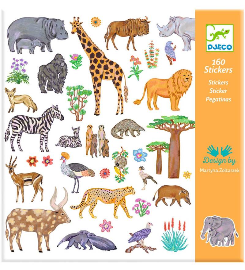 Djeco Stickers - 160 st. - Kenya - Djeco - One Size - Sticker Djeco Stickers - 160 st. - Kenya - Djeco - One Size - Sticker von Djeco