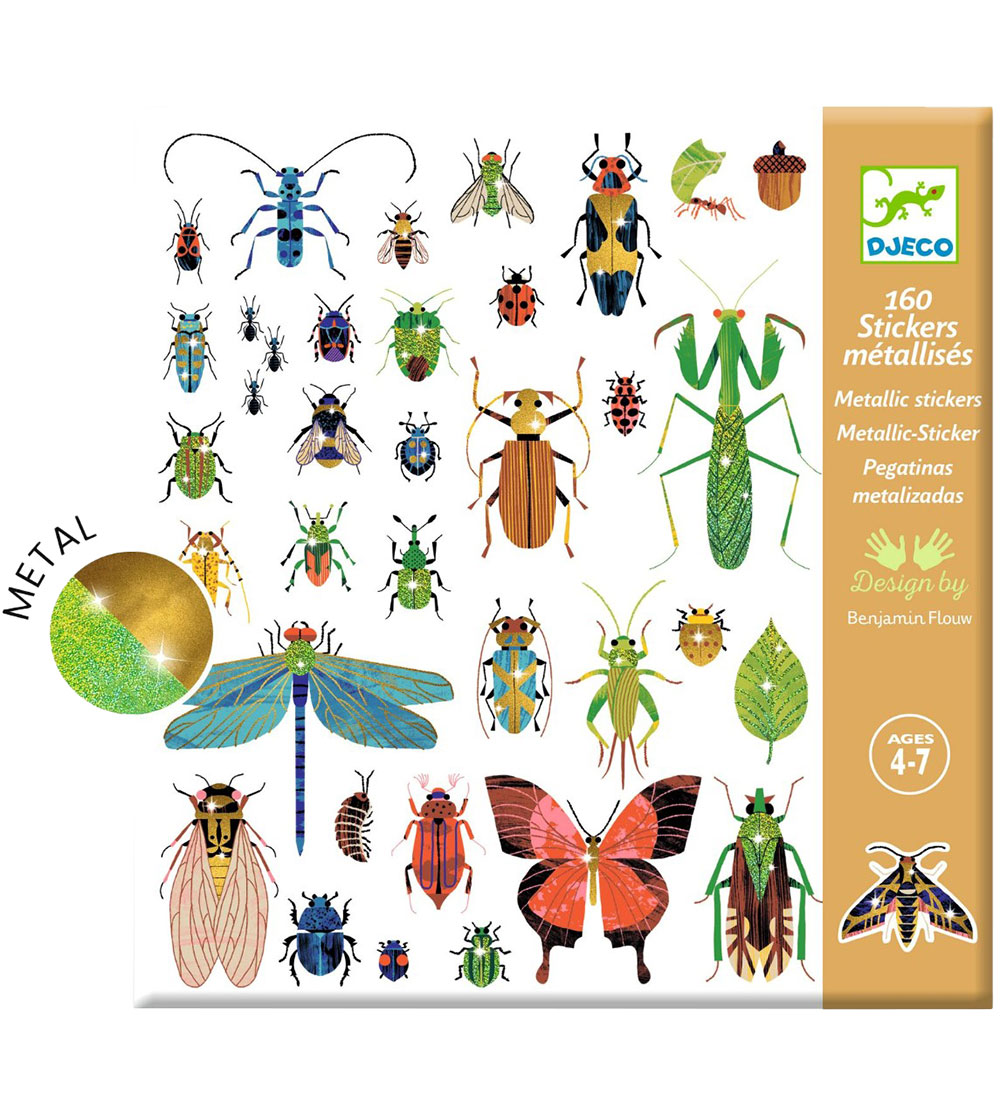Djeco Stickers - Metallic - 160 st. - Insekten - Djeco - One Size - Sticker Djeco Stickers - Metallic - 160 st. - Insekten - Djeco - One Size - Sticker von Djeco