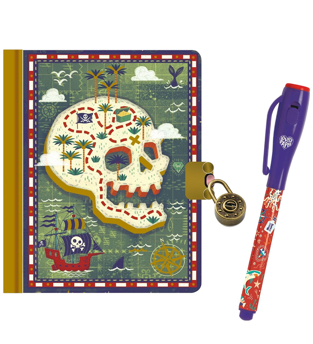 Djeco Tagebuch m. Schloss & Zauberstift - Steve Simpson - Schäde - Djeco - One Size - Tagebücher Djeco Tagebuch m. Schloss & Zauberstift - Steve Simpson - Schäde - Djeco - One Size - Tagebücher von Djeco