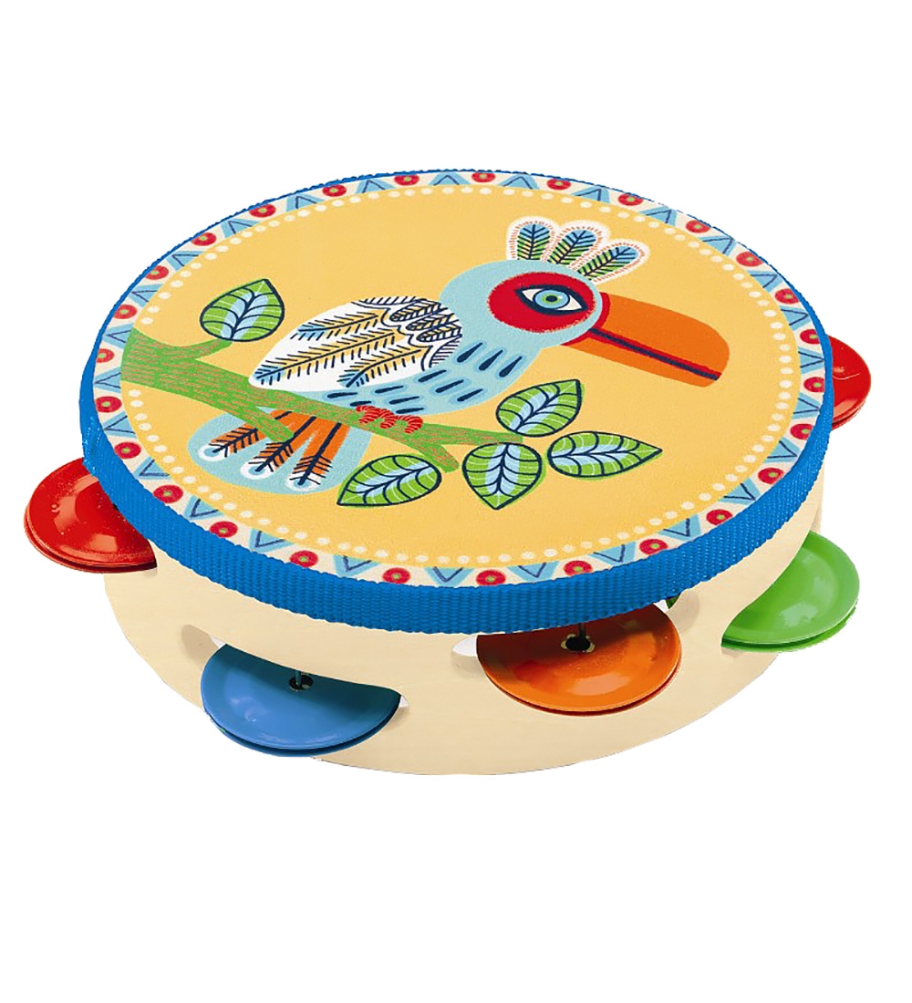 Djeco Tamburin - Bunt - Djeco - One Size - Musikinstrumente Djeco Tamburin - Bunt - Djeco - One Size - Musikinstrumente von Djeco