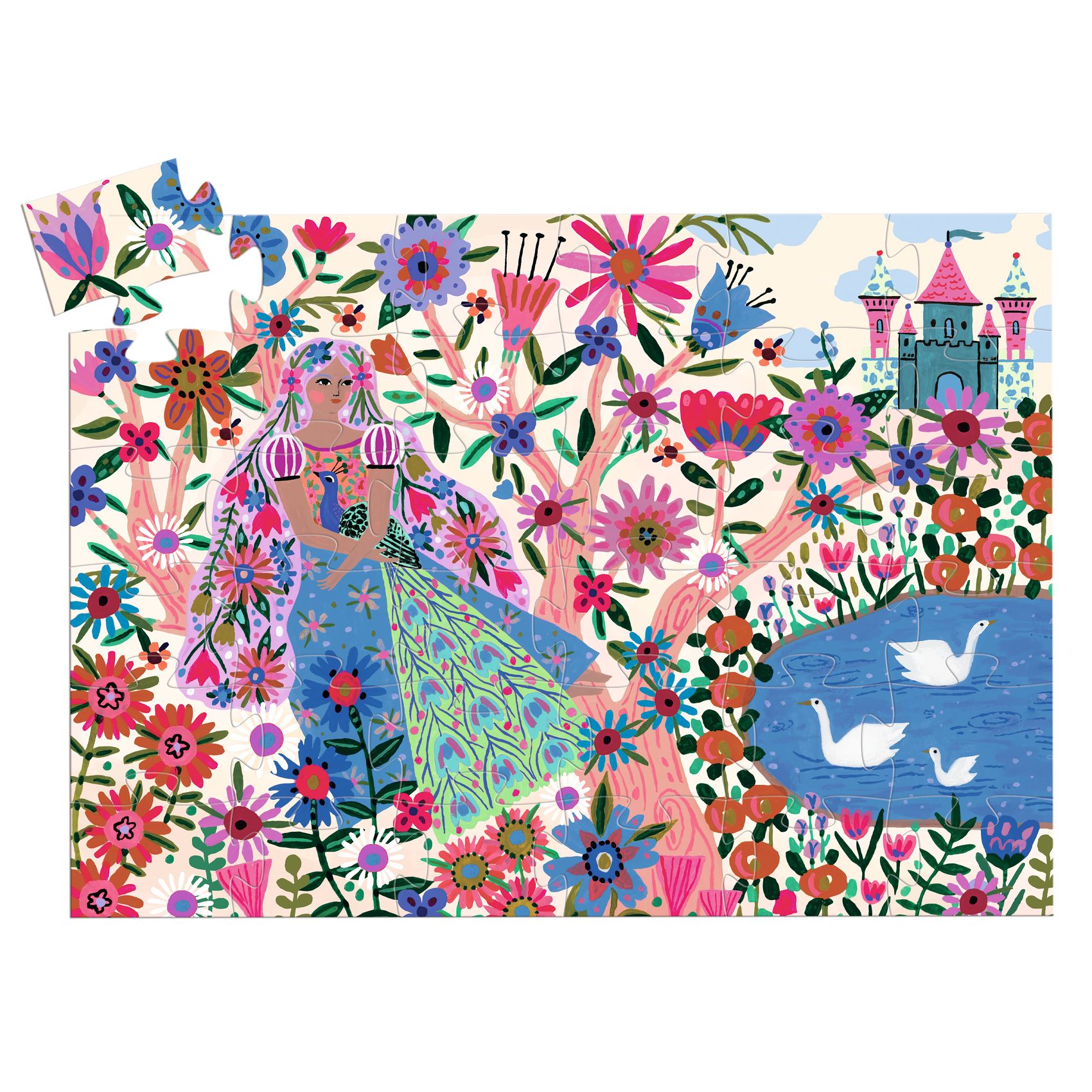 Djeco The Princess and her Peacock 36 Teile Puzzle Djeco-07300 von Djeco