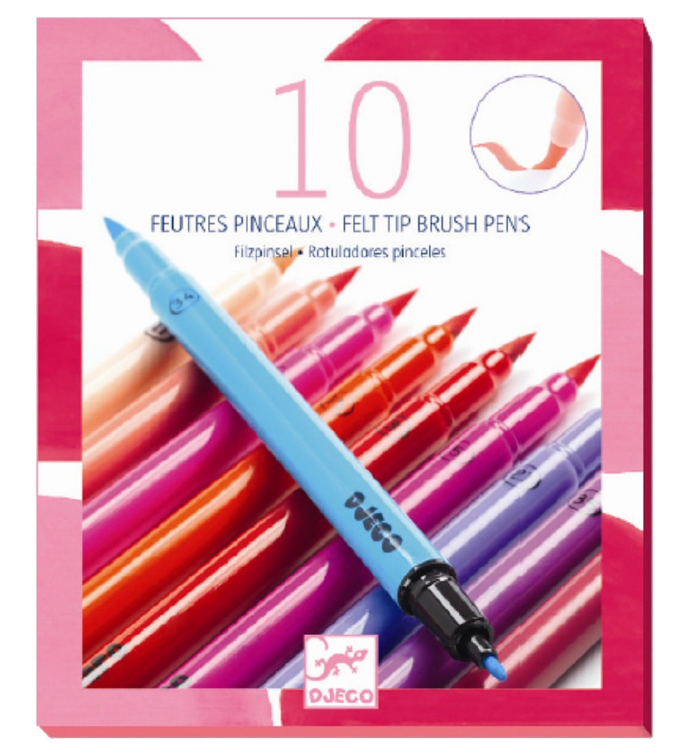 Djeco Tuschen - 2-in-1 - 10 st. - Pastellfarben - Djeco - One Size - Filzstifte Djeco Tuschen - 2-in-1 - 10 st. - Pastellfarben - Djeco - One Size - Filzstifte von Djeco