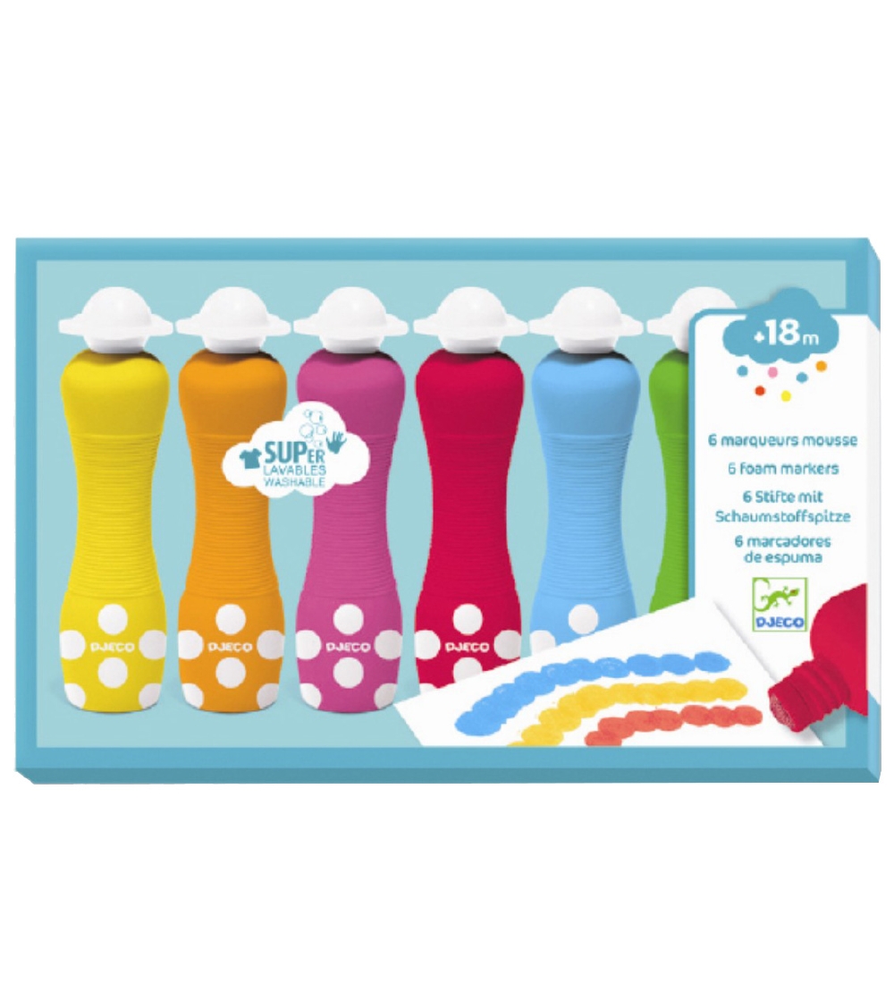 Djeco Tuschen - 6 st. - Bunt - Djeco - One Size - Filzstifte Djeco Tuschen - 6 st. - Bunt - Djeco - One Size - Filzstifte von Djeco