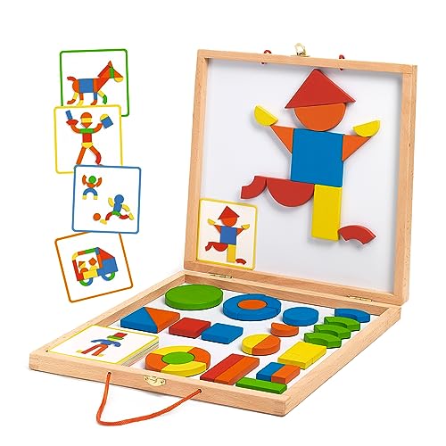 DJECO DJ3130 Geoform Tangram Spiel 42 Teile, Multicolor. von Djeco