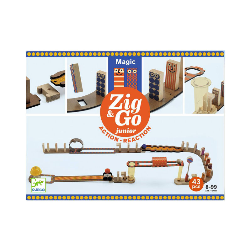 Konstruktionsspiel ZIG & GO JUNIOR - MAGIC 43-teilig von Djeco