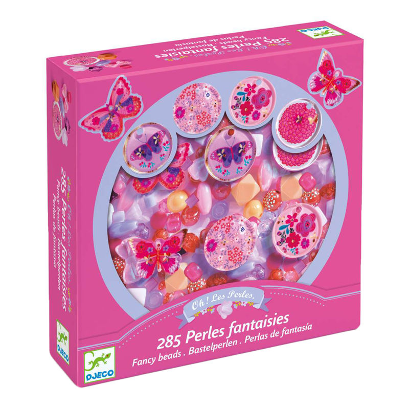 Perlen-Set SCHMETTERLINGE in pink von Djeco