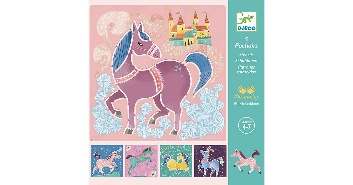 Schablonen - Pferde hellblau/rosa Schablonen - Pferde hellblau/rosa von Djeco