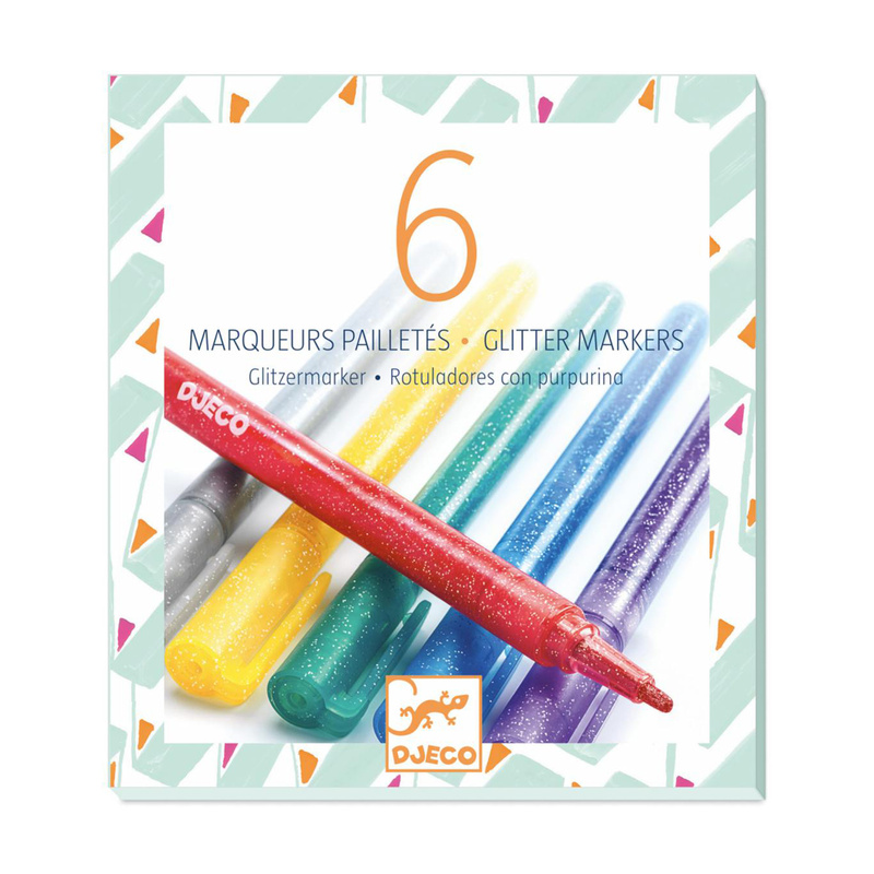 Stifte-Set GLITTER mit 6 Farben von Djeco