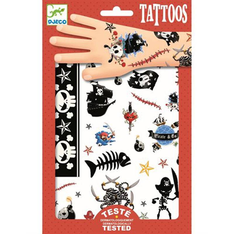 Tattoo-Sticker PIRATEN von Djeco