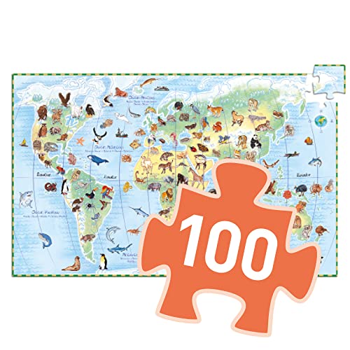 Tiere der Welt, 100 Stück + Heft von Djeco