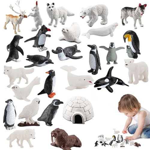 Djowyh 26 Stück Realistische Arktische Tiere-Figuren, Polar Spielfiguren Set, Polar Spielzeug Winter Figuren Tierfigur, Enthält Eisbär, Kuchen Dekoration, Weihnachts Geburtstags Geschenk Djowyh 26 Stück Realistische Arktische Tiere-Figuren, Polar Spielfiguren Set, Polar Spielzeug Winter Figuren Tierfigur, Enthält Eisbär, Kuchen Dekoration, Weihnachts Geburtstags Geschenk von Djowyh